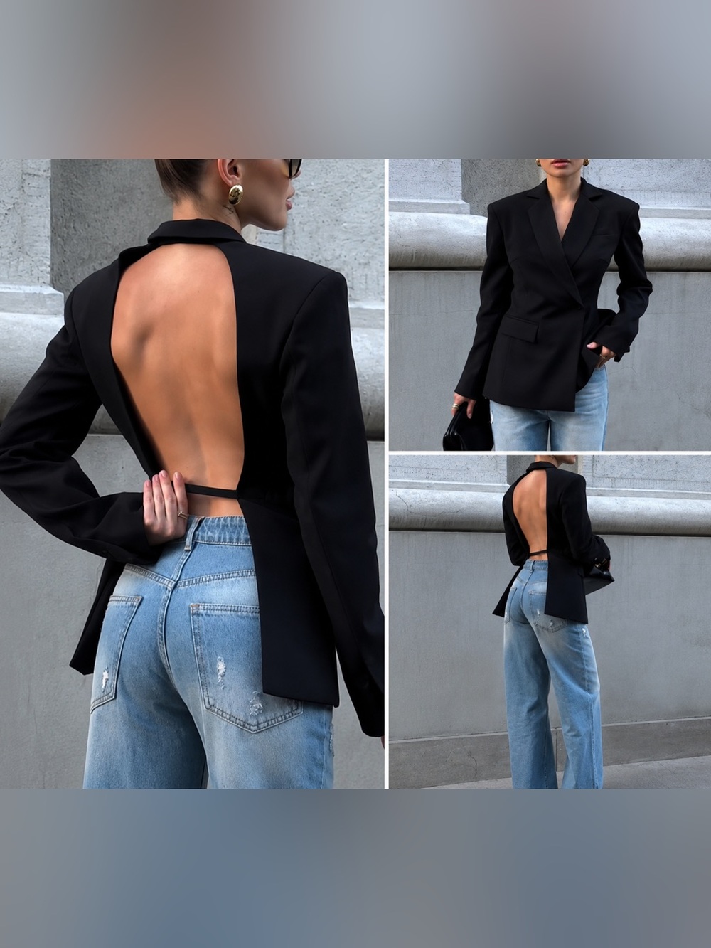 NWT SCATO Backless Blazer: size large